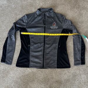 Gray and Black Full-Zip Jacket size L